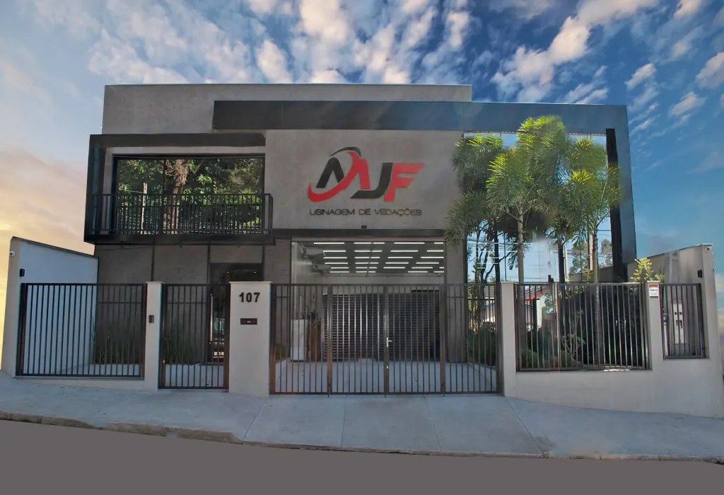 Fachada da MJF Vedações na Rua Goiânia, em Piracicaba